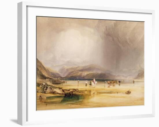 View from Snowdon from Sands of Traeth Mawe, Taken at Ford Between Pont Aberglaslyn and Tremadoc-Anthony Vandyke Copley Fielding-Framed Giclee Print