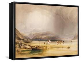 View from Snowdon from Sands of Traeth Mawe, Taken at Ford Between Pont Aberglaslyn and Tremadoc-Anthony Vandyke Copley Fielding-Framed Stretched Canvas