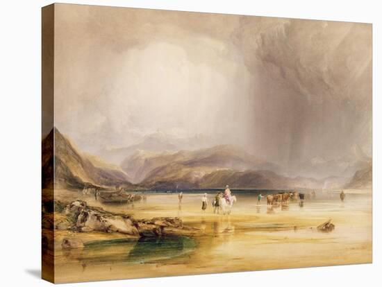 View from Snowdon from Sands of Traeth Mawe, Taken at Ford Between Pont Aberglaslyn and Tremadoc-Anthony Vandyke Copley Fielding-Stretched Canvas