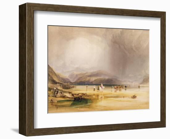 View from Snowdon from Sands of Traeth Mawe, Taken at Ford Between Pont Aberglaslyn and Tremadoc-Anthony Vandyke Copley Fielding-Framed Giclee Print