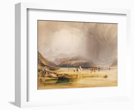 View from Snowdon from Sands of Traeth Mawe, Taken at Ford Between Pont Aberglaslyn and Tremadoc-Anthony Vandyke Copley Fielding-Framed Giclee Print