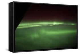 View from Space of an Aurora Borealis on Planet Earth-null-Framed Stretched Canvas