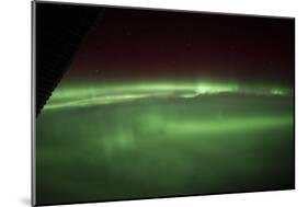 View from Space of an Aurora Borealis on Planet Earth-null-Mounted Photographic Print