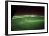 View from Space of an Aurora Borealis on Planet Earth-null-Framed Photographic Print