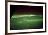 View from Space of an Aurora Borealis on Planet Earth-null-Framed Photographic Print