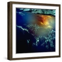 View from Space of Golden Glow over Indian Ocean Created by Pollution-null-Framed Photographic Print