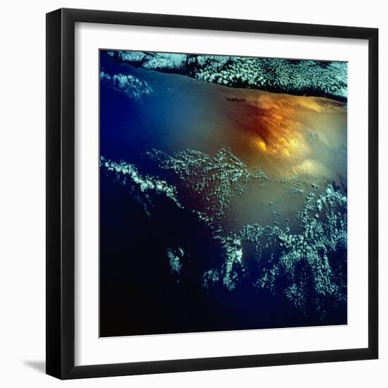 View from Space of Golden Glow over Indian Ocean Created by Pollution-null-Framed Photographic Print