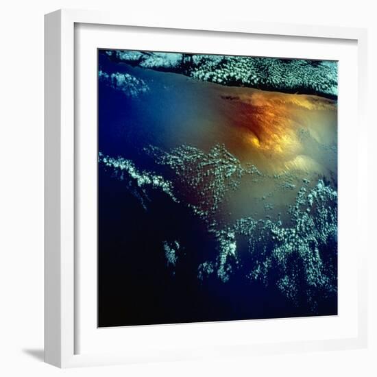 View from Space of Golden Glow over Indian Ocean Created by Pollution-null-Framed Photographic Print