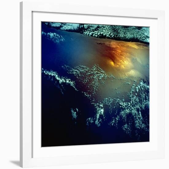 View from Space of Golden Glow over Indian Ocean Created by Pollution-null-Framed Photographic Print