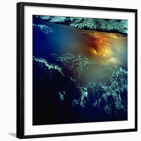 View from Space of Golden Glow over Indian Ocean Created by Pollution-null-Framed Photographic Print