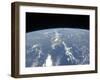 View from Space of Saharan Dust Blowing Westward into the Atlantic Ocean-null-Framed Photographic Print