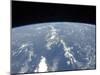 View from Space of Saharan Dust Blowing Westward into the Atlantic Ocean-null-Mounted Photographic Print