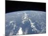 View from Space of Saharan Dust Blowing Westward into the Atlantic Ocean-null-Mounted Photographic Print