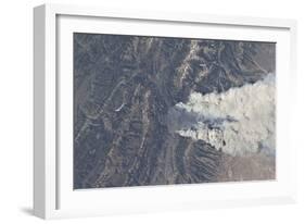 View from Space of the Fontenelle Fire Burning in Wyoming-null-Framed Photographic Print