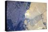 View from Space of the Pyramids at Giza, Egypt-null-Stretched Canvas