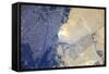 View from Space of the Pyramids at Giza, Egypt-null-Framed Stretched Canvas