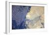 View from Space of the Pyramids at Giza, Egypt-null-Framed Photographic Print