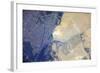 View from Space of the Pyramids at Giza, Egypt-null-Framed Photographic Print