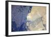 View from Space of the Pyramids at Giza, Egypt-null-Framed Photographic Print