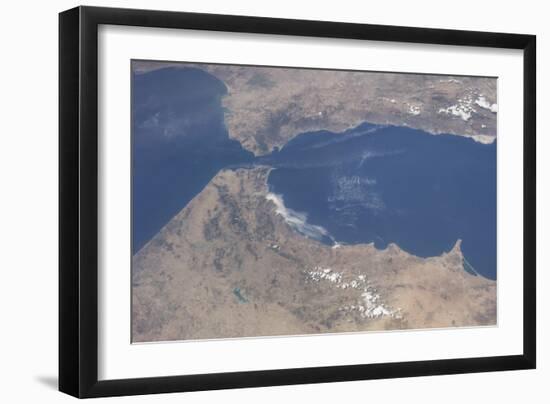 View from Space of the Strait of Gibraltar-null-Framed Photographic Print