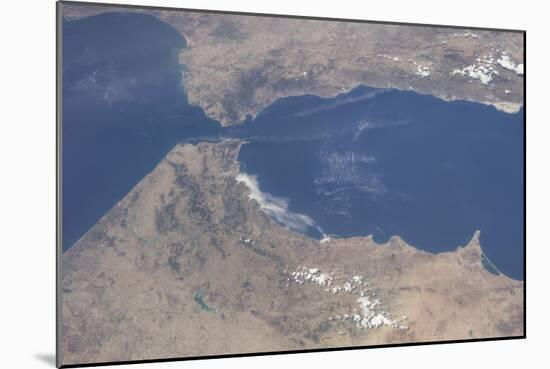 View from Space of the Strait of Gibraltar-null-Mounted Photographic Print