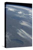 View from Space of the Wildfires Southeast of James Bay in Quebec, Canada-null-Stretched Canvas