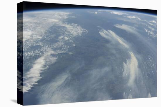 View from Space of the Wildfires Southeast of James Bay in Quebec, Canada-null-Stretched Canvas
