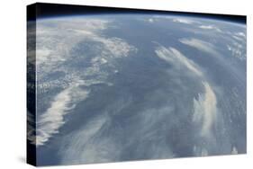 View from Space of the Wildfires Southeast of James Bay in Quebec, Canada-null-Stretched Canvas
