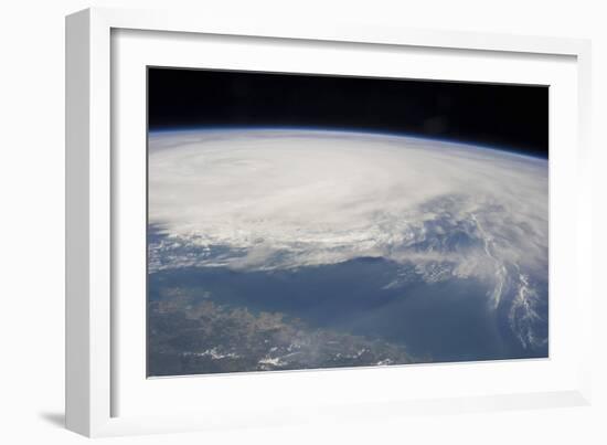 View from Space of Typhoon Soulik East of Northern Taiwan-null-Framed Photographic Print