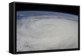 View from Space of Typhoon Soulik East of Northern Taiwan-null-Framed Stretched Canvas