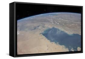 View from Space Showing the Tropical Blue Waters of the Persian Gulf-null-Framed Stretched Canvas
