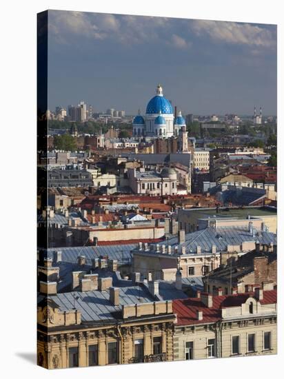 View from St. Isaac Cathedral, Saint Petersburg, Russia-Walter Bibikow-Stretched Canvas