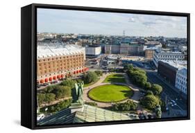 View from St. Isaac's Cathedral, St. Petersburg, Russia, Europe-Michael Runkel-Framed Stretched Canvas