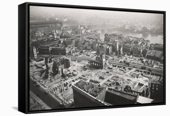 View from St Paul's Cathedral Towards Southwark Bridge, London, World War II, 1942-null-Framed Stretched Canvas