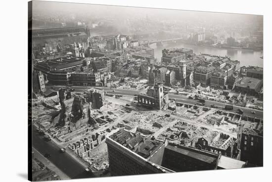 View from St Paul's Cathedral Towards Southwark Bridge, London, World War II, 1942-null-Stretched Canvas