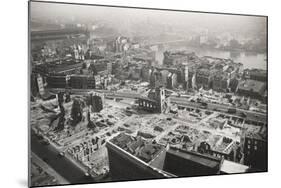 View from St Paul's Cathedral Towards Southwark Bridge, London, World War II, 1942-null-Mounted Photographic Print