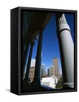 View from State Capitol of Downtown Skyline, Denver, Colorado, USA-Jean Brooks-Framed Stretched Canvas