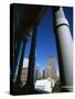 View from State Capitol of Downtown Skyline, Denver, Colorado, USA-Jean Brooks-Stretched Canvas