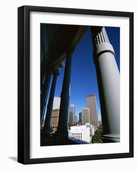 View from State Capitol of Downtown Skyline, Denver, Colorado, USA-Jean Brooks-Framed Photographic Print