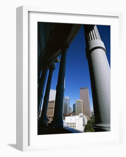 View from State Capitol of Downtown Skyline, Denver, Colorado, USA-Jean Brooks-Framed Photographic Print