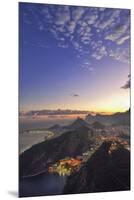 View from Sugar Loaf Mountain to Rio at Night,Rio De Janeiro, Brazil, South America-Christian Heeb-Mounted Premium Photographic Print