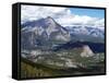 View from Sulphur Mountain to Banff, Banff National Park, UNESCO World Heritage Site, Alberta, Rock-Hans Peter Merten-Framed Stretched Canvas