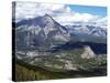 View from Sulphur Mountain to Banff, Banff National Park, UNESCO World Heritage Site, Alberta, Rock-Hans Peter Merten-Stretched Canvas