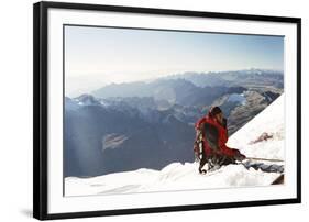 View from Summit, Huayna Potosi, Cordillera Real, Bolivia, South America-Mark Chivers-Framed Photographic Print