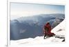 View from Summit, Huayna Potosi, Cordillera Real, Bolivia, South America-Mark Chivers-Framed Photographic Print