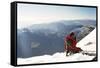 View from Summit, Huayna Potosi, Cordillera Real, Bolivia, South America-Mark Chivers-Framed Stretched Canvas