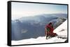 View from Summit, Huayna Potosi, Cordillera Real, Bolivia, South America-Mark Chivers-Framed Stretched Canvas