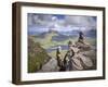 View from Summit of Sgorr Tuath, Sandstone Pinnacles, Assynt Mountains, Highland, Scotland, UK-Joe Cornish-Framed Photographic Print