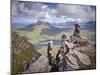 View from Summit of Sgorr Tuath, Sandstone Pinnacles, Assynt Mountains, Highland, Scotland, UK-Joe Cornish-Mounted Photographic Print