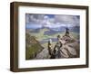 View from Summit of Sgorr Tuath, Sandstone Pinnacles, Assynt Mountains, Highland, Scotland, UK-Joe Cornish-Framed Photographic Print